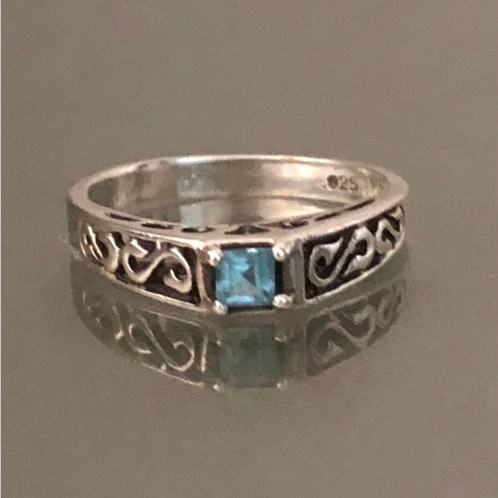 Light Blue Spinel Sterling Silver Ring